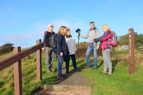 Walkers on the Fife Coastal Path