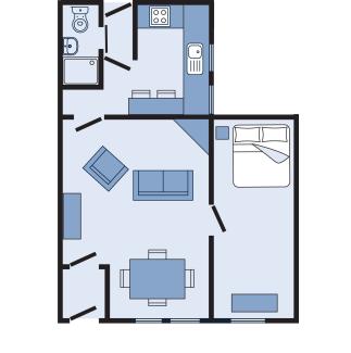 Cottage floor plan (101 Robinson Crusoe Retreat)